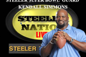 SUPER BOWL WINNING GUARD KENDALL SIMMONS STOPS BY THE STEELER NATION LIVE SET