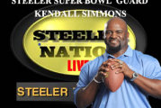 SUPER BOWL WINNING GUARD KENDALL SIMMONS STOPS BY THE STEELER NATION LIVE SET
