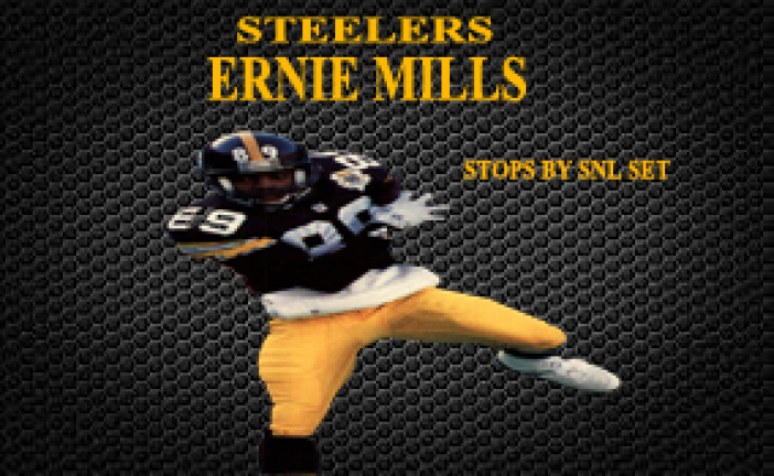 STEELERS GREAT ERNIE MILLS STOPS BY SNL STUDIO