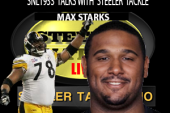 STEELER 2 TIME SUPER BOWL WINNING TACKLE MAX STARKS STOPS BY SNL1933 SET