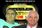 STEELER GREAT LB ANDY RUSSELL STOPS BY @SNL1933 SET.
