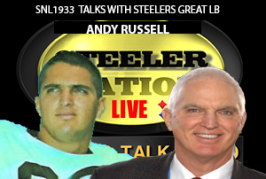 STEELER GREAT LB ANDY RUSSELL STOPS BY @SNL1933 SET.